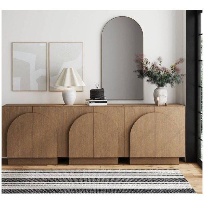Iris Solid Wood TV Stand 2 - Door Accent Cabinet (3-Piece Set)