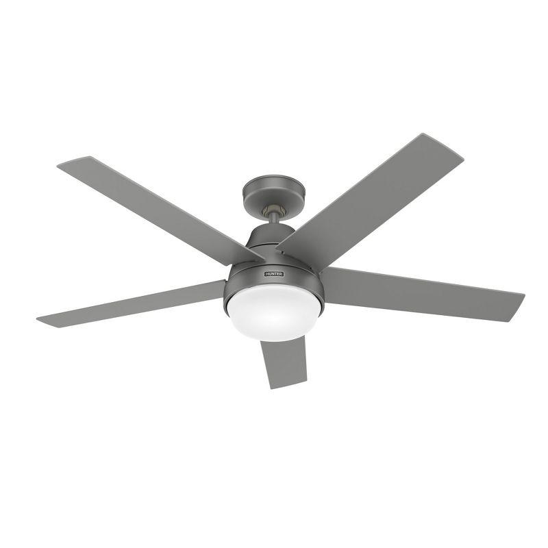 52" Aerodyne 5 - Blade Smart Standard Ceiling Fan with Remote Control and Light Kit Included