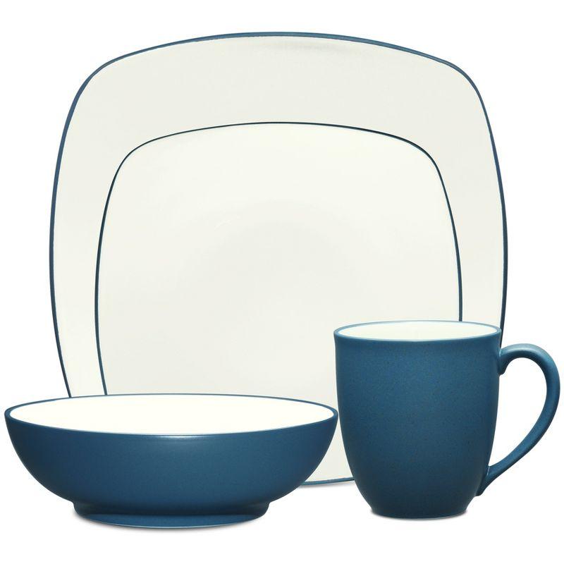 Noritake Colorwave Blue 4-Piece Square Place Setting