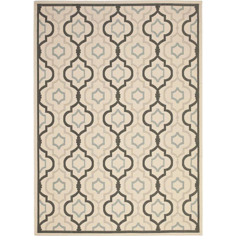 Easy-Care Gray Synthetic 9' x 12' Reversible Area Rug