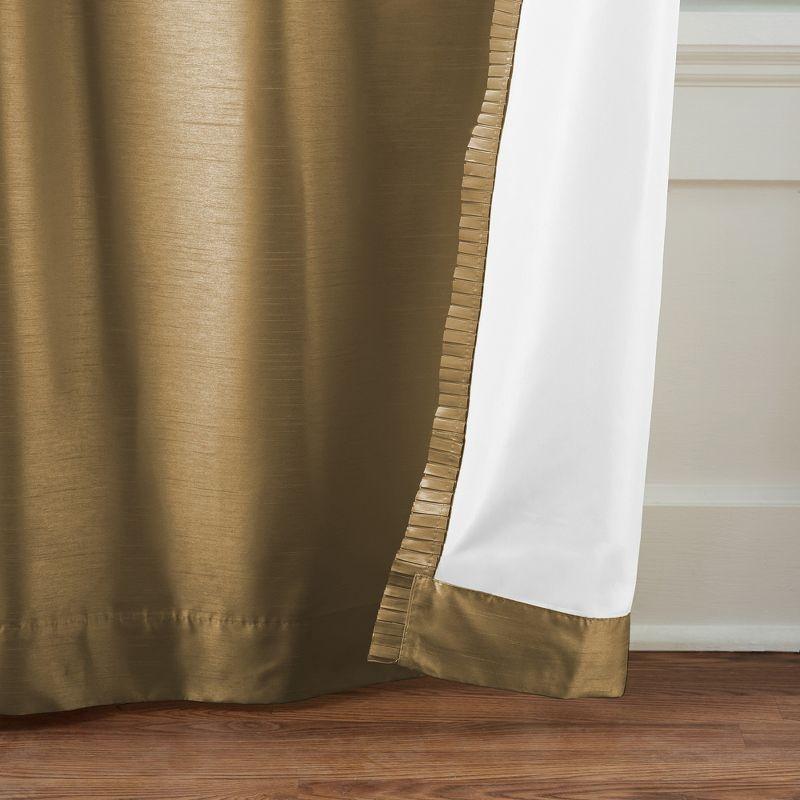 Elrene Versailles Faux Silk Room Darkening Single Window Curtain Panel - Elrene Home Fashions