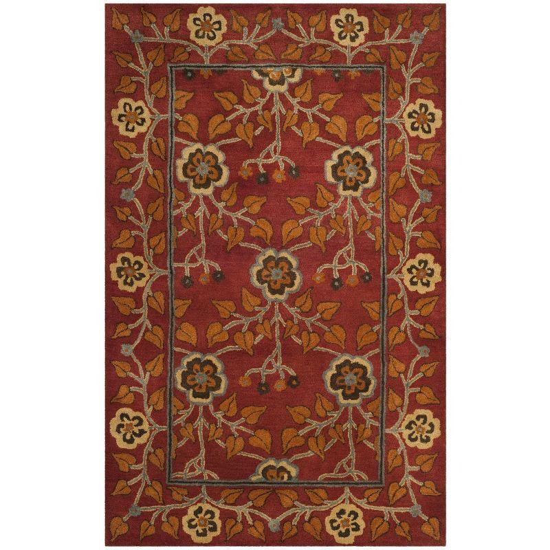 Heritage HG407 Handmade Area Rug - 5'x8' - Red/Multi - Safavieh