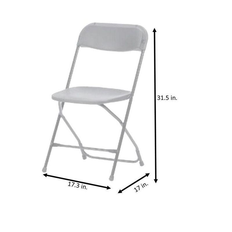 ZOWN Premium Commercial Plastic Stacking, Indoor/Outdoor Folding Chair