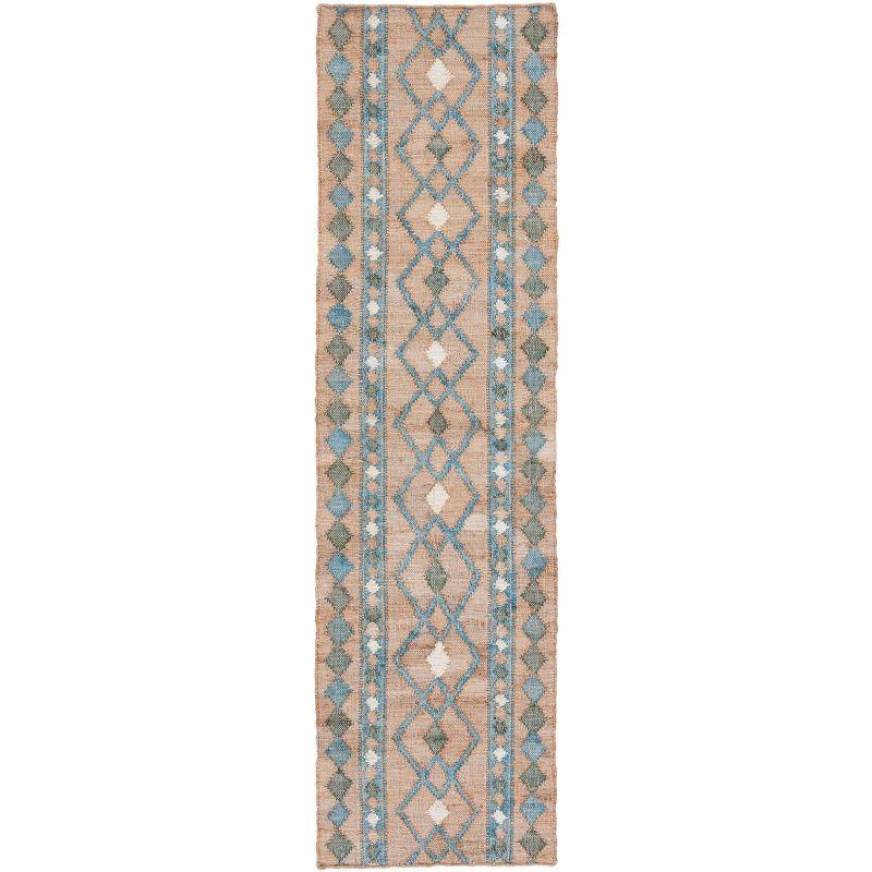 Kilim KLM759 Hand Woven Runner Rug - Natural/Blue - 2'3"x9' - Safavieh.