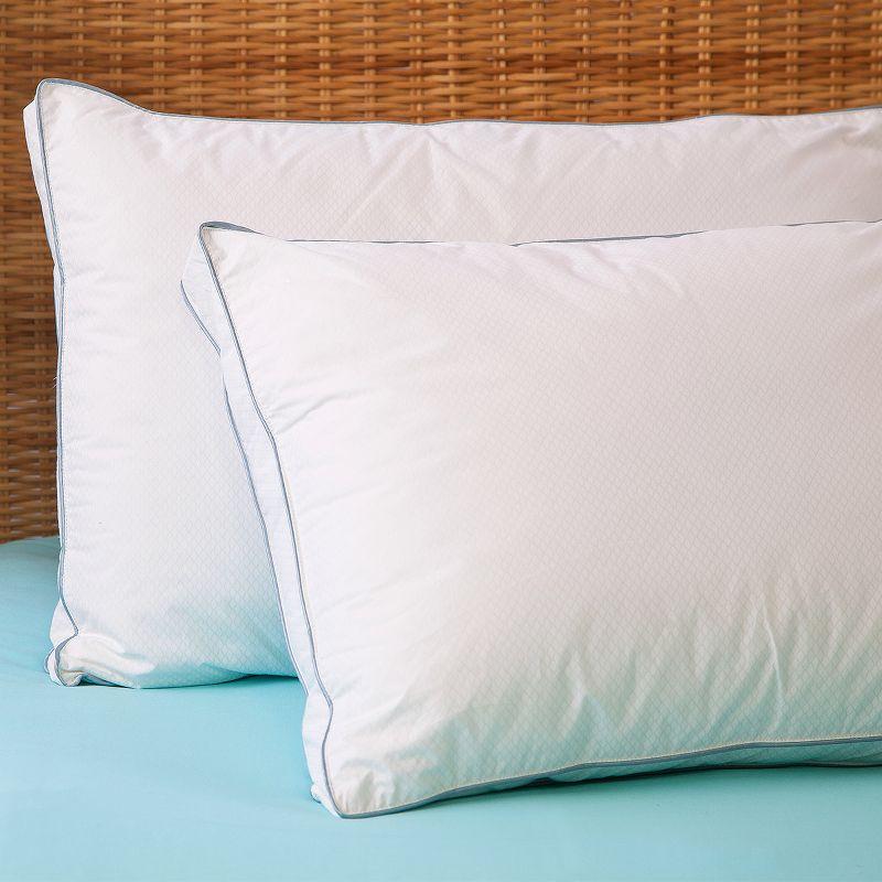 King Size White Cooling Gusseted Polyester Pillow