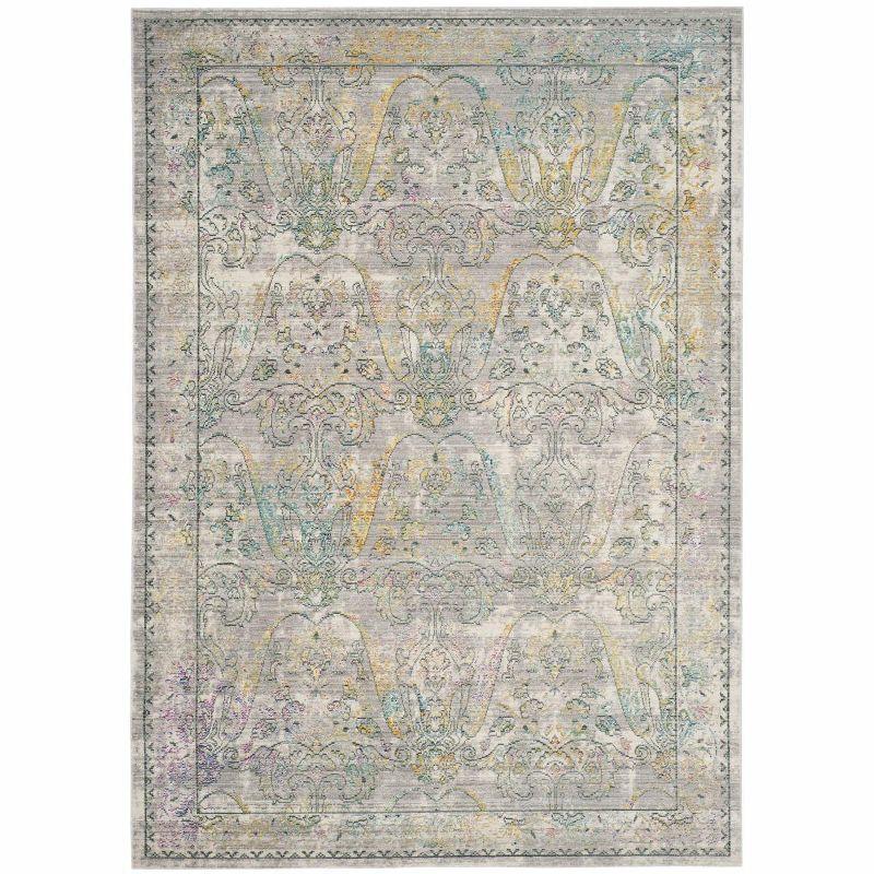 Mystique MYS925 Power Loomed Area Rug Grey / Multi 6' X 9' - Safavieh.