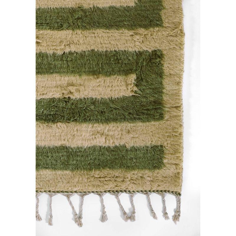 Momeni Neo Greek Key Geometric Handwoven Rug Green