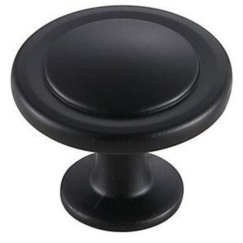 Elegant Lighting Logyn 1.3Inch Diameter Matte Black Mushroom Knob Multipack (Set of 10)