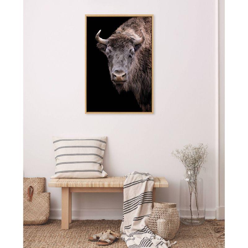 Kate & Laurel All Things Decor Sylvie Bison Canvas Art