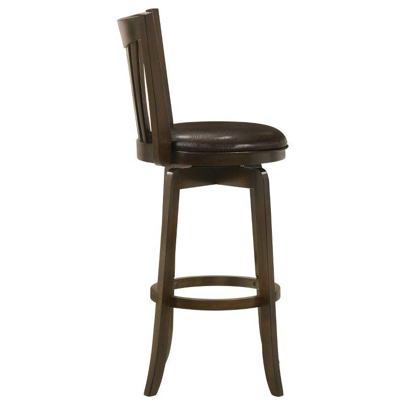 Coaster Home Furnishings Lambert Pub Height Swivel Bar Stool with Upholstered Seat Dark Cherry