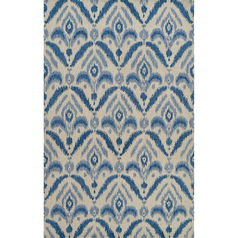 Momeni Leiden Ikat Elisha Handtufted Rug Blue