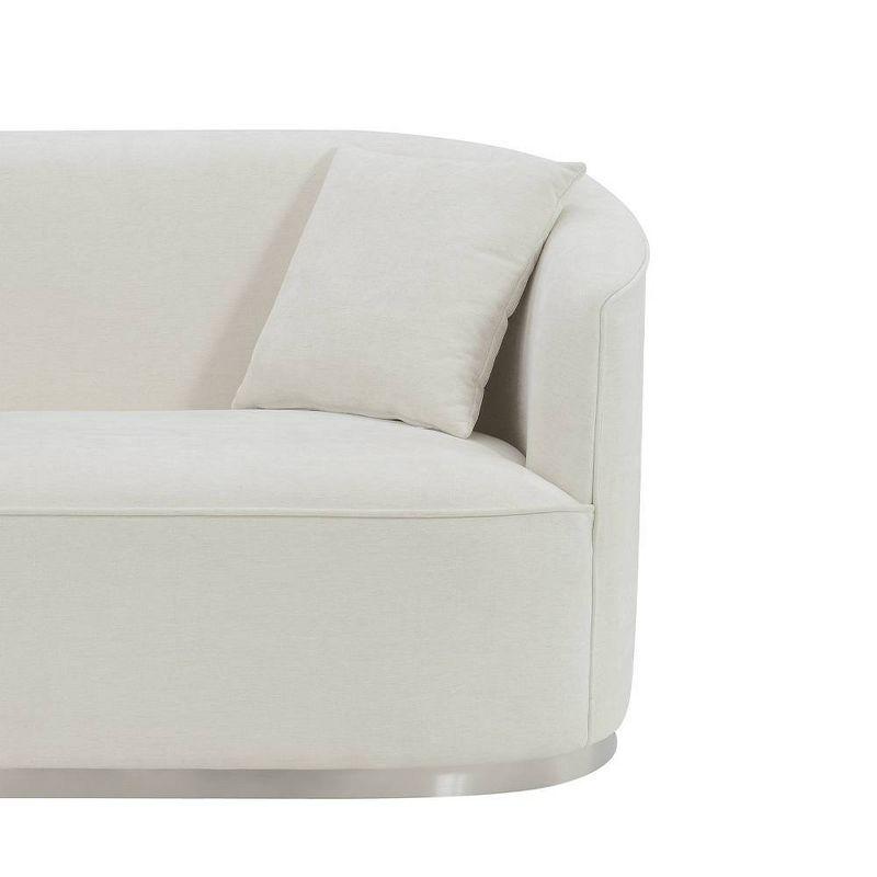 Acme Furniture 64" Odette Sofa Beige Chenille : Classic Loveseat, 2 Pillows, No Assembly Required