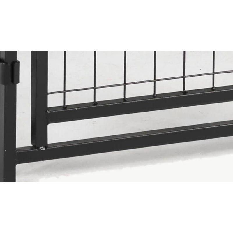Lucky Dog 8ft x 4ft x 6ft Large Outdoor Dog Kennel Playpen Crate with Heavy Duty Welded Wire Frame and Waterproof Canopy Cover, Black (2 Pack)