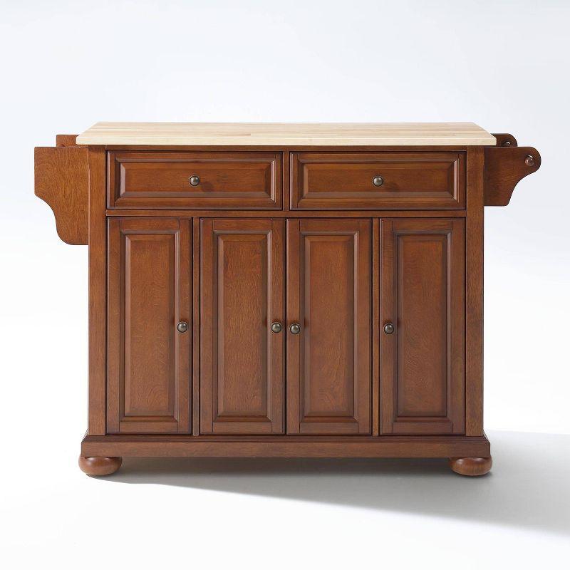 Alexandria Cherry Wood Top Full Size Kitchen Island