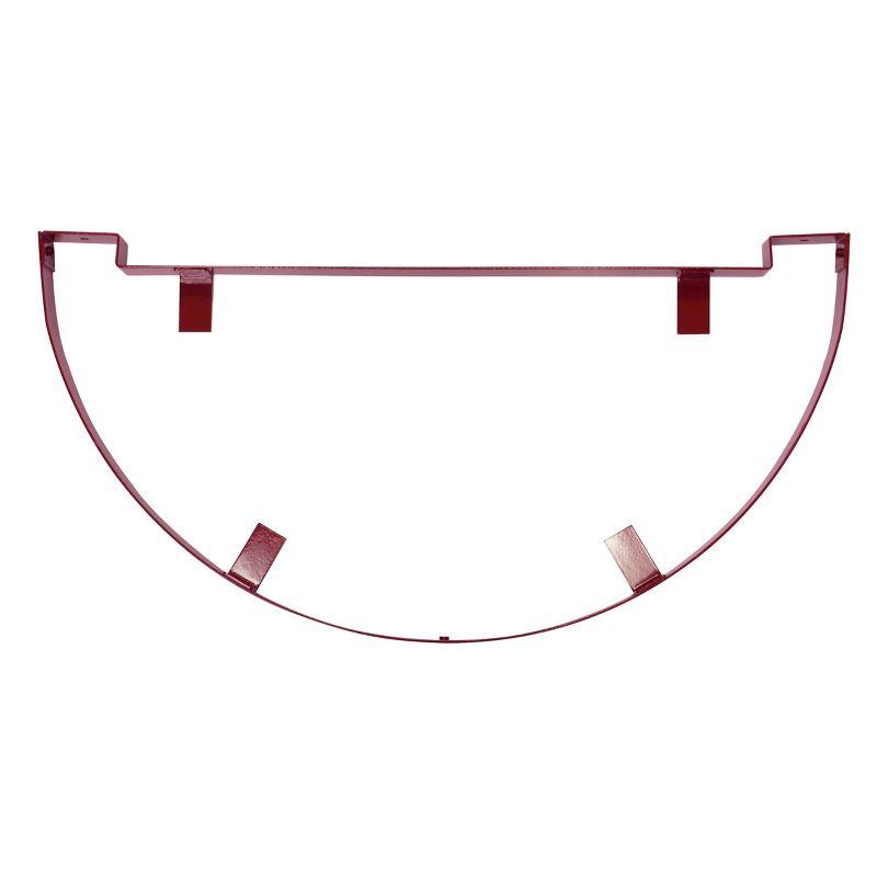 Red Enameled Double Shelf Wall Mounted Pot Rack