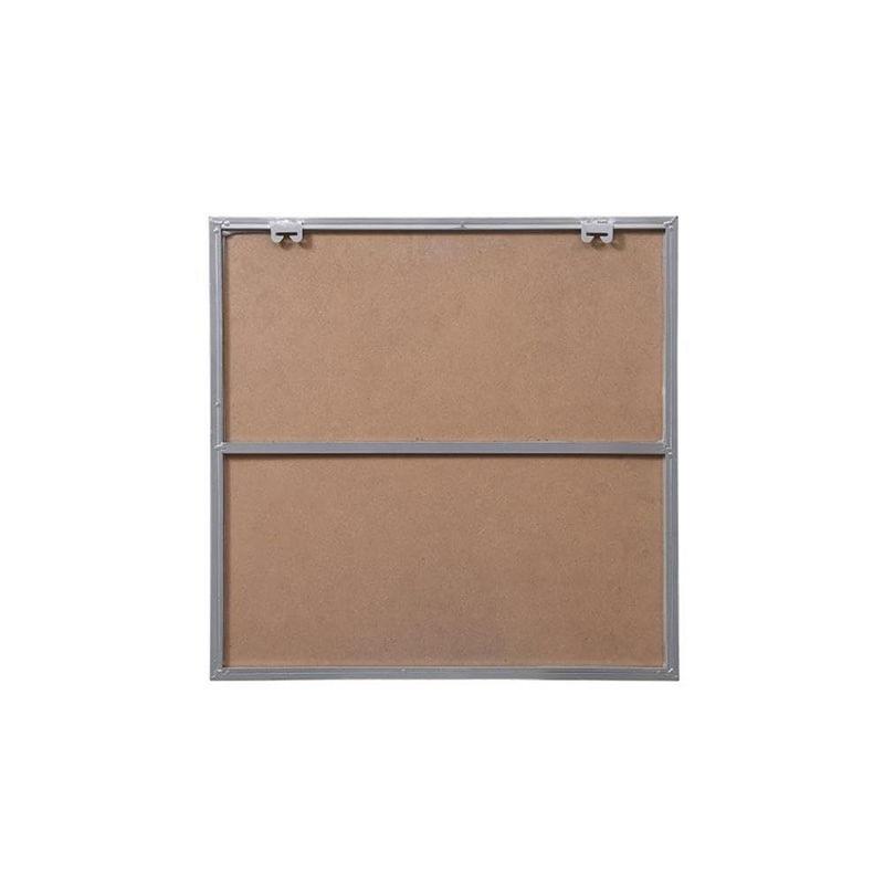 Elegant Lighting Metal Frame Square Mirror 24 inch in Silver