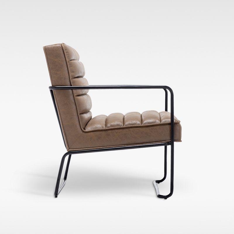 eLuxury Horizontal Channel Living Room Chair