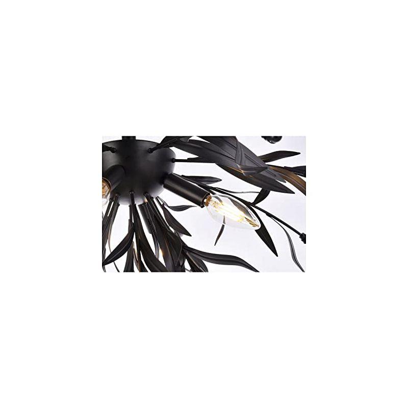 Elegant Lighting Priscilla 23 inch flush mount in black