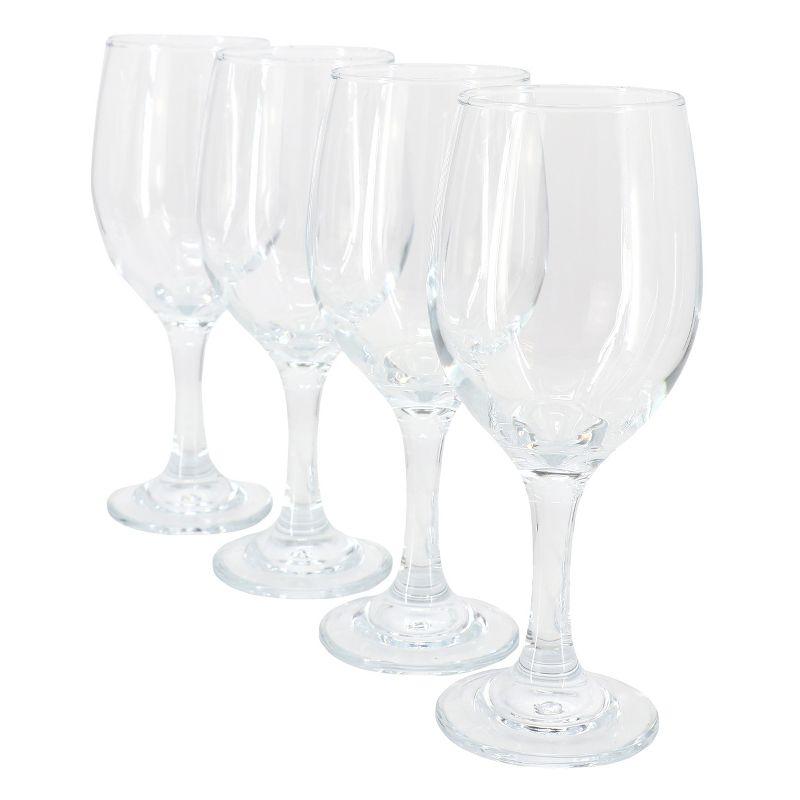 Belinni 4 Piece 14.2 Ounce Clear Glass Wine Set