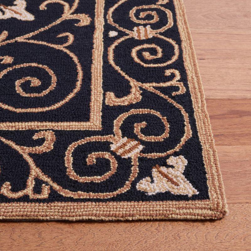Chelsea HK11 Handmade Accent Rug - 2'6"x4' - Black - Safavieh
