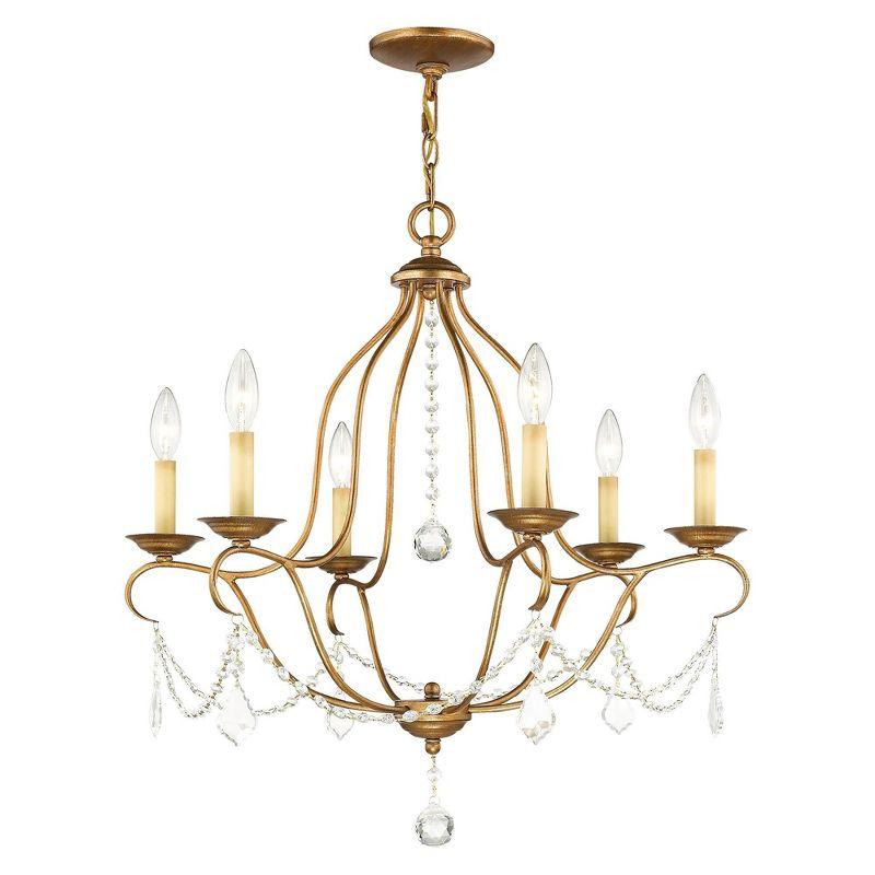 Livex Lighting Chesterfield 6 - Light Chandelier in  Antique Gold Leaf