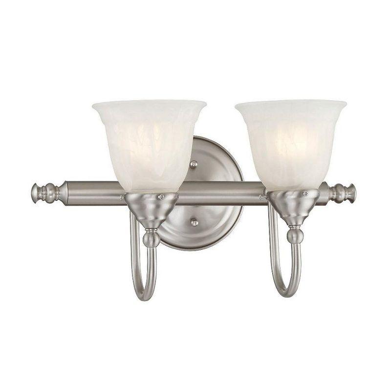 Savoy House Brunswick 2 - Light Vanity in  Satin Nickel