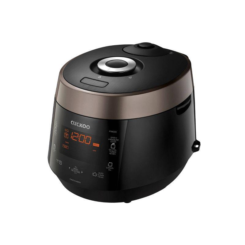 Cuckoo 6-Cup Black and Bronze Stainless Steel Electric Rice Cooker