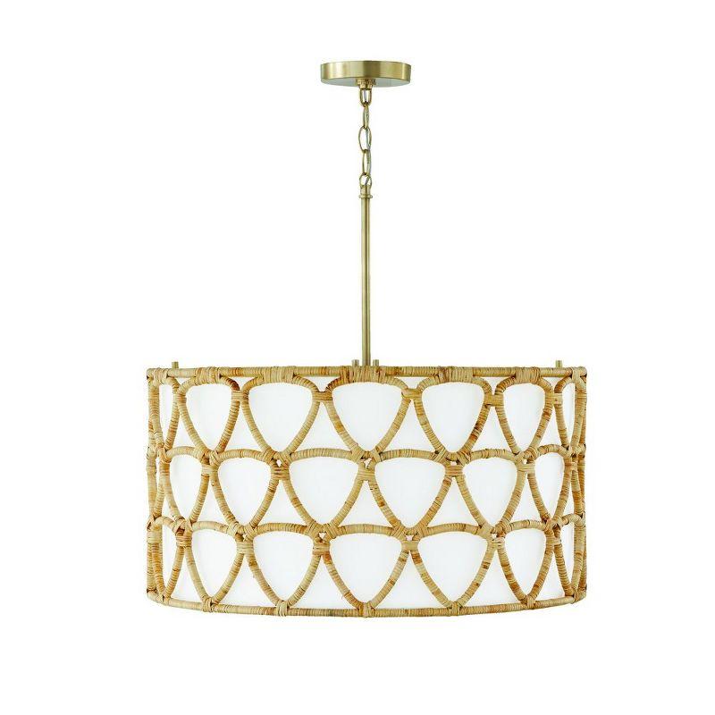 4 - Light Brass Drum Pendant