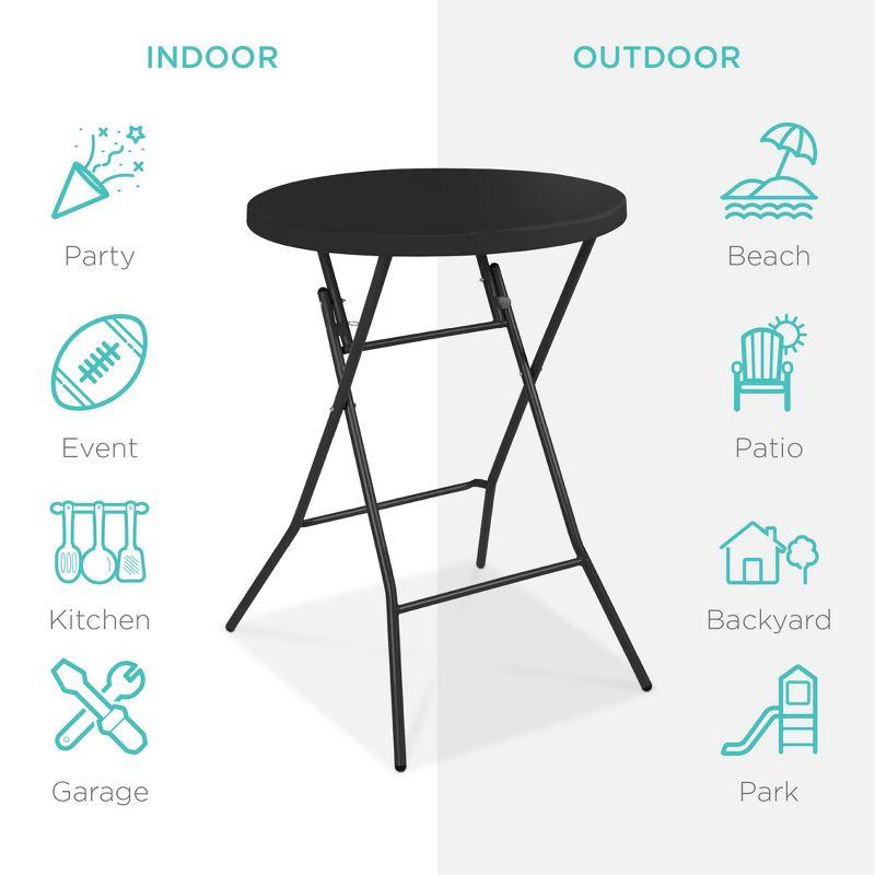Best Choice Products 30'' Round Portable Folding Table