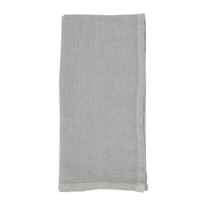 Classic Gray Pure Linen Table Napkin Set of 4