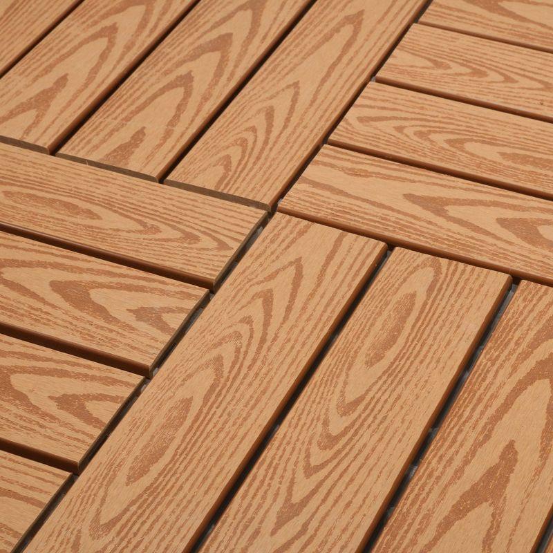 Wood Plastic Composite Deck Tiles Set of 20pcs, Composite Decking Resist Rust