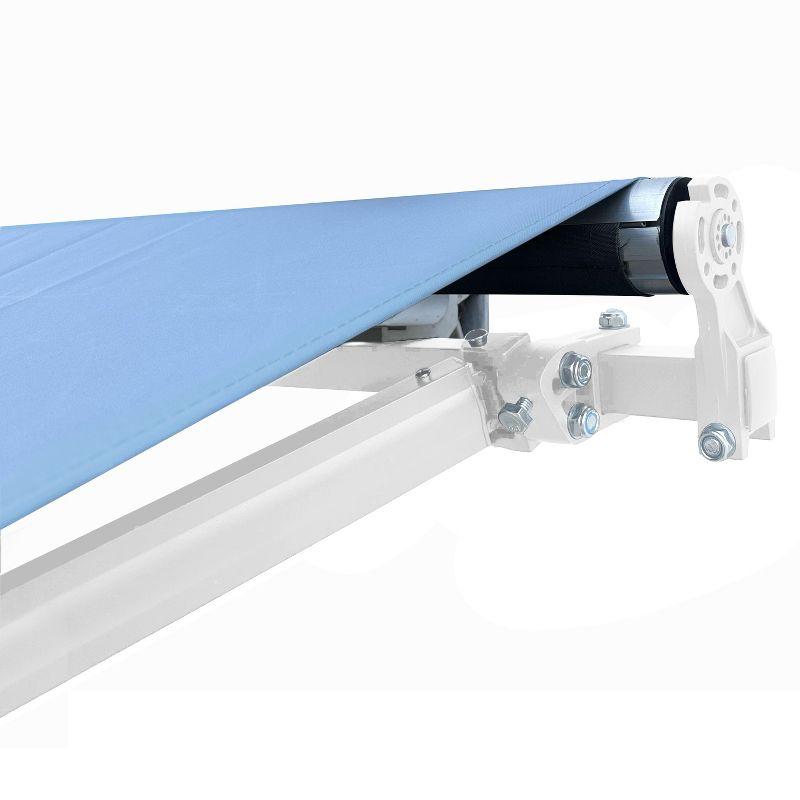 Motorized Retractable White Frame Patio Awning