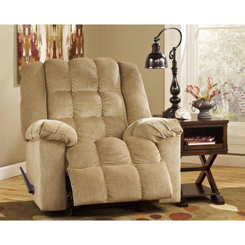 Sand Ultra Plush Tufted Manual Rocker Recliner