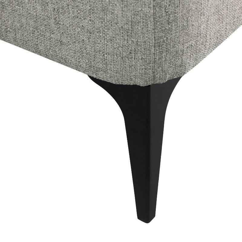 Large Modern Storage Bench Sustainable Gray Woven - HomePop