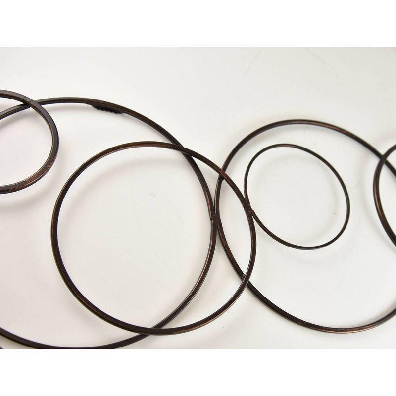 Ruth Abstract Circle Chain Metal Wall Art Black - Brewster: Iron Construction, 31.5" Modern Decor with Hanging Loops