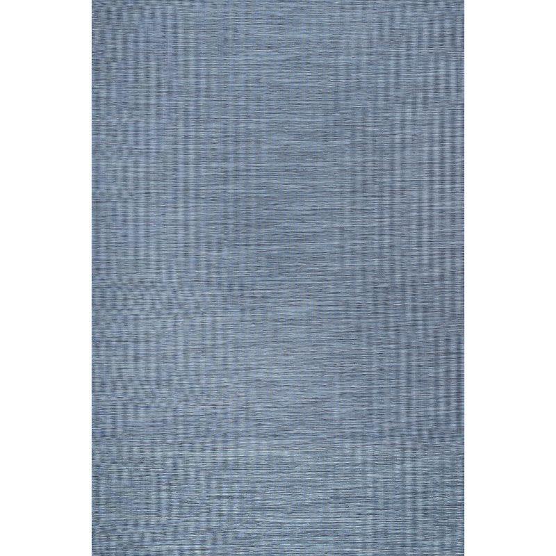 9'x12' Ethan Modern Flatweave Solid  Area Rug, Blue - JONATHAN Y