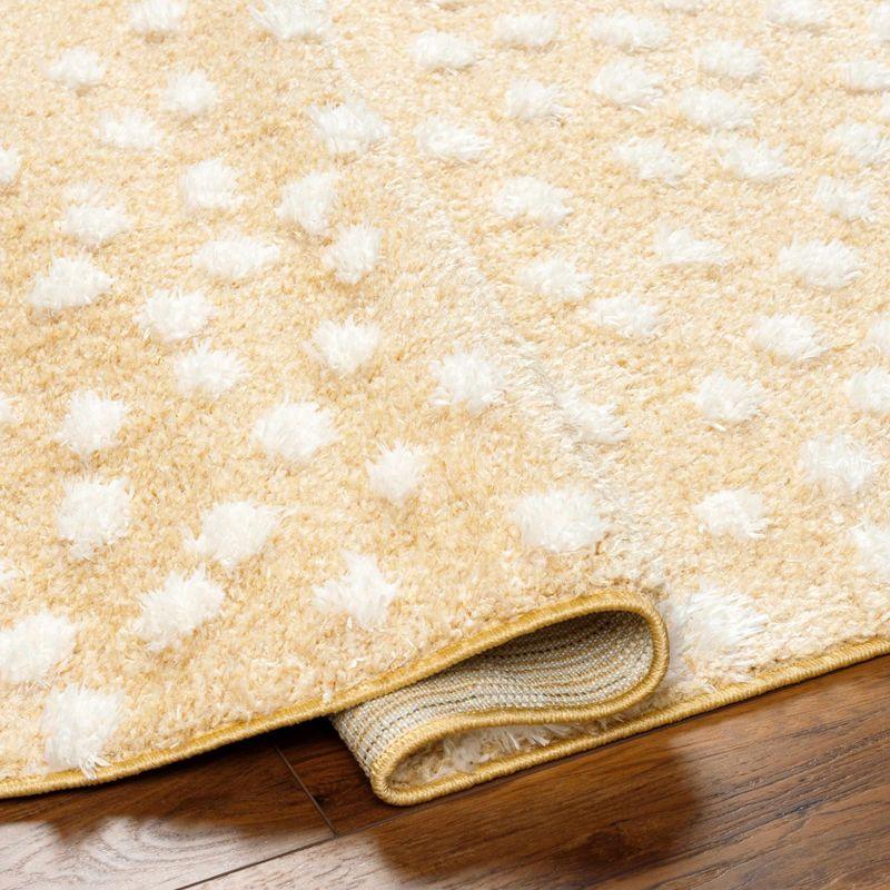 Hauteloom Bernt Beige Polka Dot Area Rug