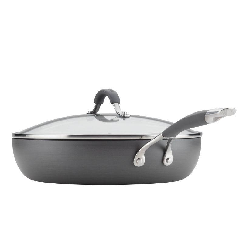 Circulon Radiance 12" Covered Deep Skillet: Nonstick Hard Anodized, 12 Inch with Lid, Oven & Dishwasher Safe