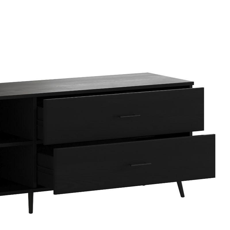 Flash Furniture Nelson 65" Mid Century Modern TV Stand for up to 60" TV's with Adjustable Shelf and Storage Drawers