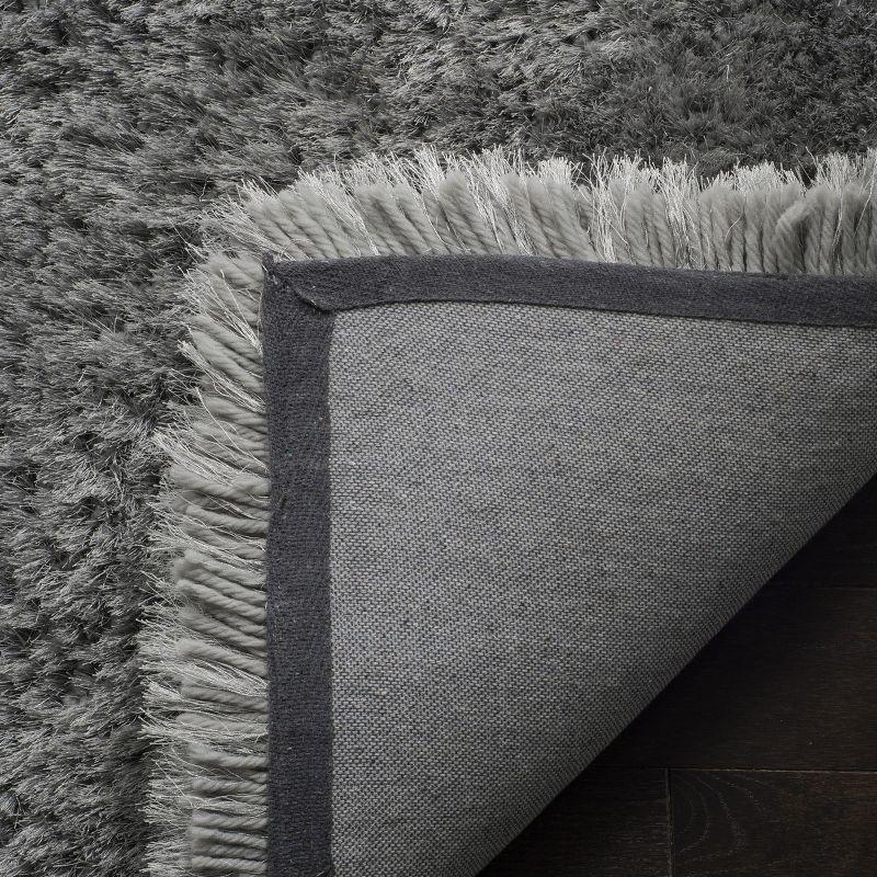 Luxe Shag SGX160 Hand Tufted Indoor Area Rug - Grey - 4'x6' - Safavieh