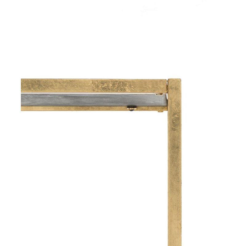 Mateo 4 Tier 1 Drawer Etagere - ETG6205 - Gold/Walnut - Safavieh