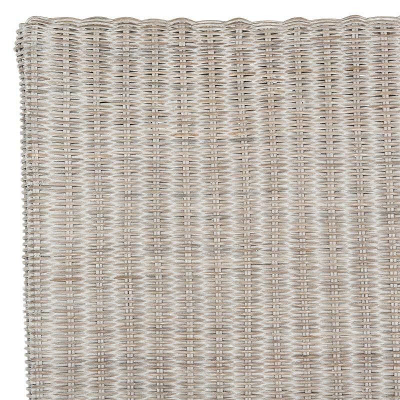 Arjun 18" H Wicker Dining Chair (Set of 2) - SEA8013 - Antique/Grey - Safavieh