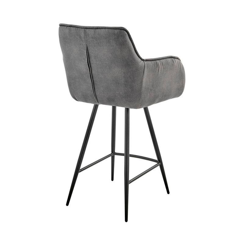 30" Verona Bar Stool with Fabric Finish, Metal Frame & Foam Cushion - Armen Living