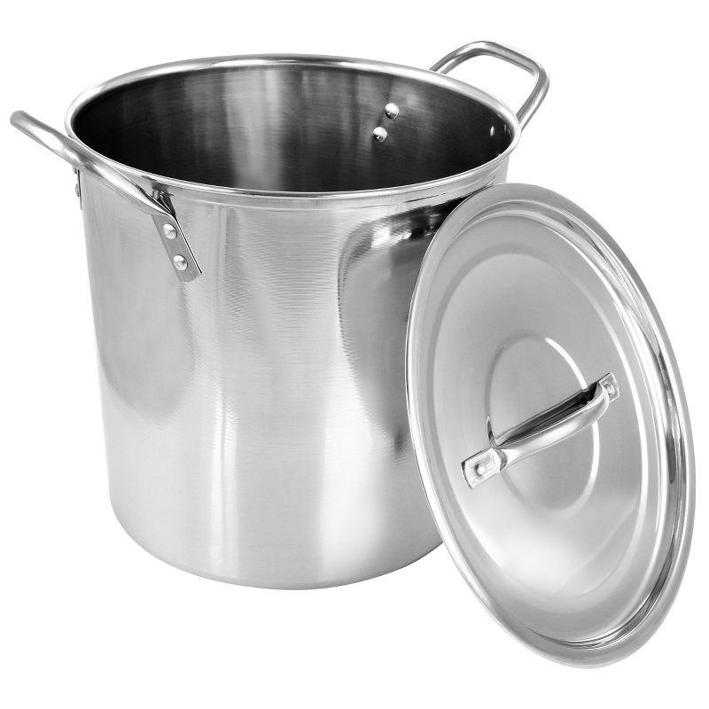 Whittington 8 Quart Stainless Steel Stock Pot with Lid