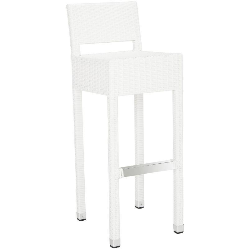 Landry Barstool - Indoor/Outdoor - FOX5212 - White - Safavieh