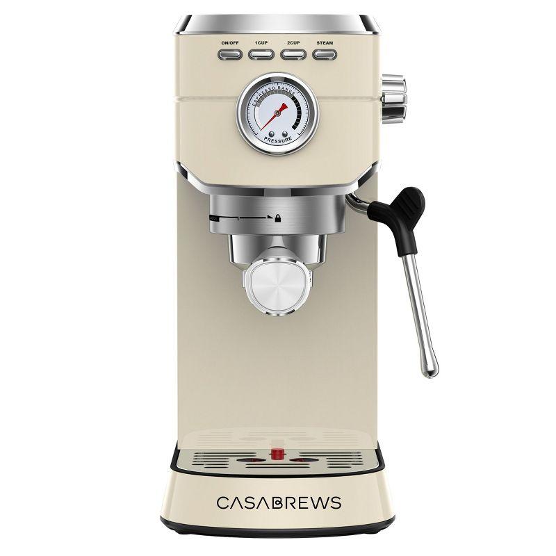 Casabrews Yellow 20-Bar Espresso Machine with Steam Wand