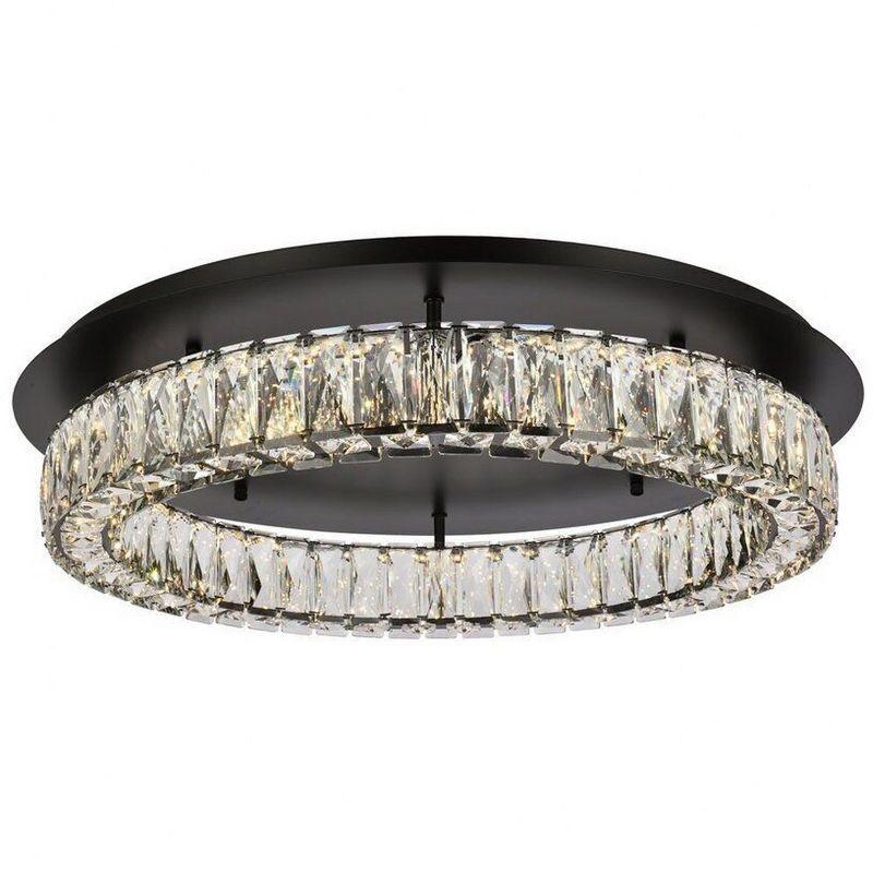Elegant Lighting Monroe 1 - Light Flush Mount in  Black