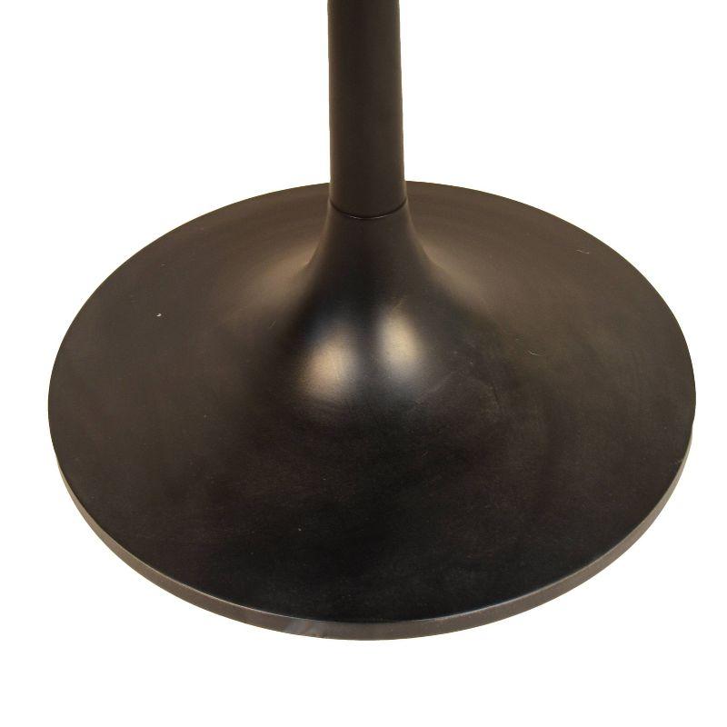 Carolina Living 30" Somerset Wood Top Round Dining Table Black: Mango Wood, Pedestal Base