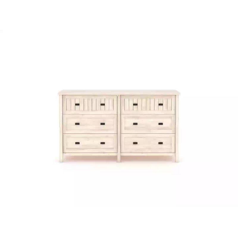 Costa 6 Drawer Dresser Chalked Chestnut - Sauder: Modern Storage Solution for Adult Bedroom, Laminated MDF