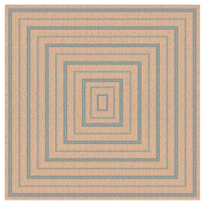Liora Manne Sahara Multi Border Indoor/Outdoor Rug Aruba 7'10" Square